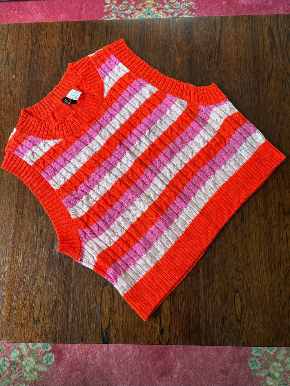 H&M Divided Cropped Sweater Vest Orange Size XL